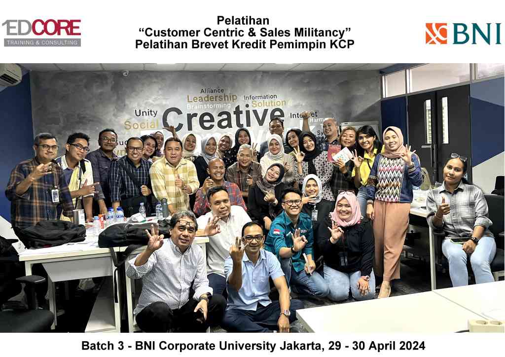 Foto BNI - Customer Centric & Sales Militancy for Pemimpin KCP (2024.04.29-30) Batch 3